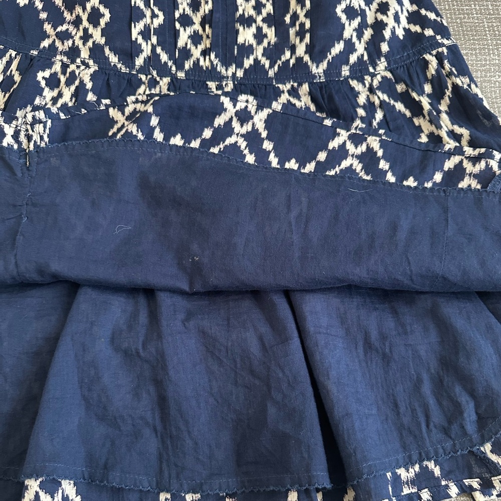 Anthropologie Rimbaud‎ Tie Waist Mini Skirt XS Blue/White - Picture 8 of 14